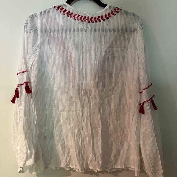 Club Monaco Embroidered Peasant Blouse NWT - Picture 3 of 4